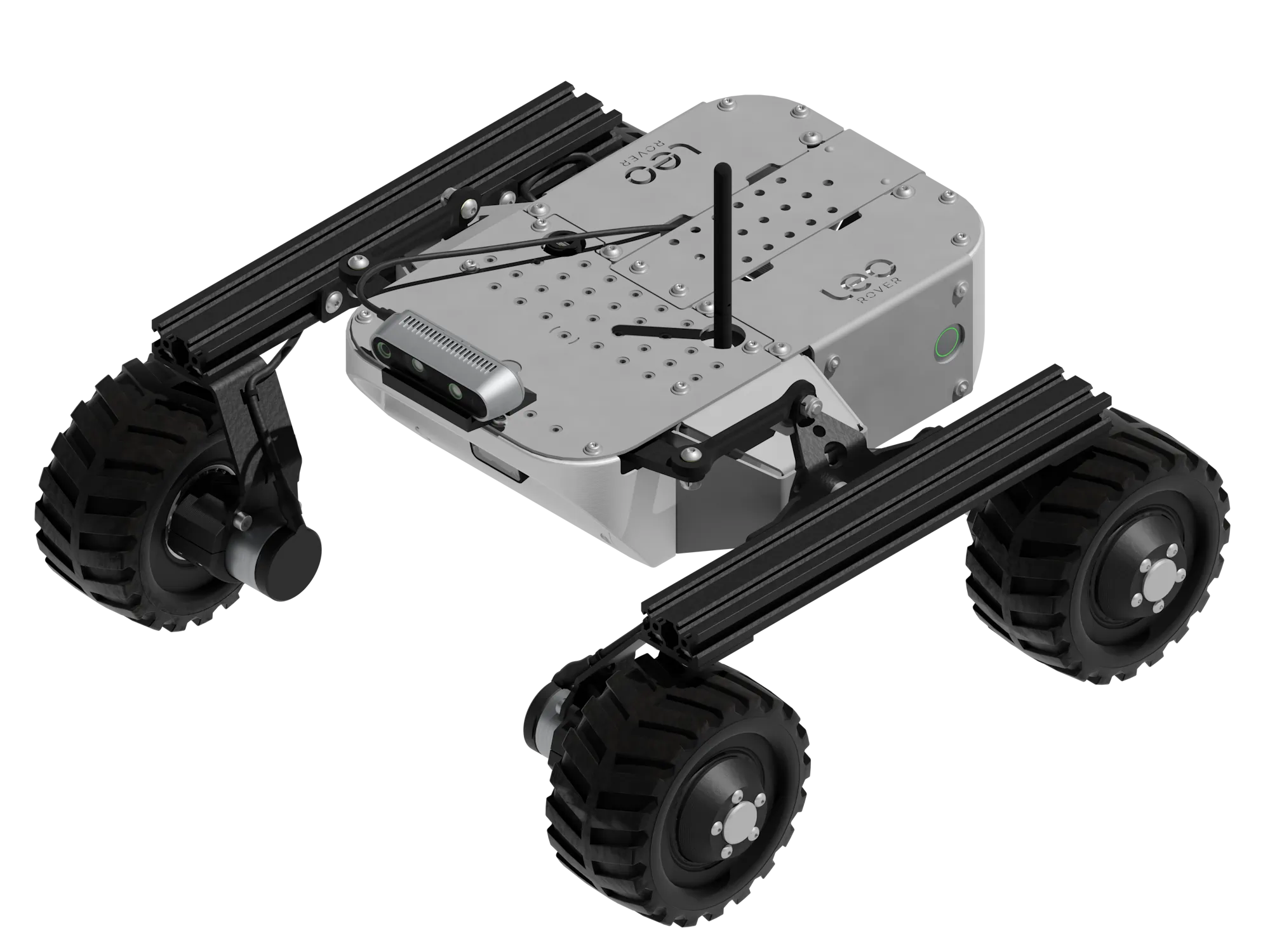 Leo Rover with mounted Intel RealSense D435i Camera